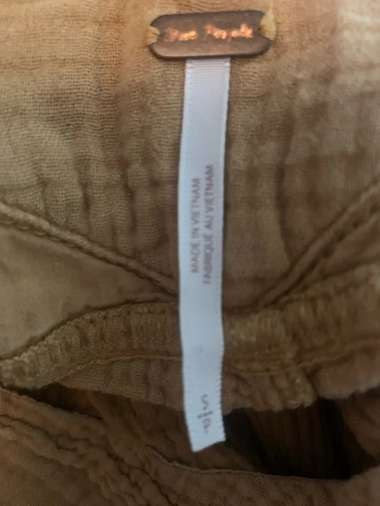 Free People Cyprus Wide leg Overalls Jumpsuit Brown size S - Picture 10 of 12